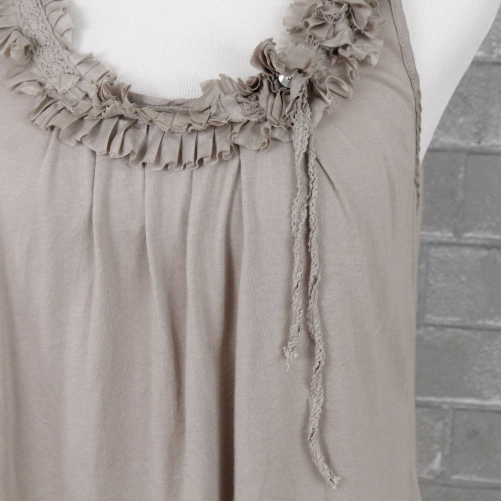 Anthropologie Deletta Ribbon Ruffle Tank Top - Picture 3 of 11